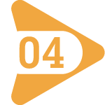 orange play button with the number 04 representing multimedia and video content features for 4 multimedia formats